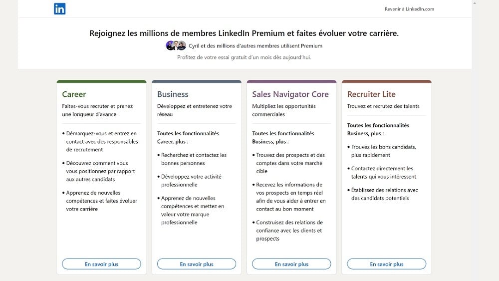 Sales Navigator (ou “Ventes” en français) est l’un des 4 abonnements payants de LinkedIn