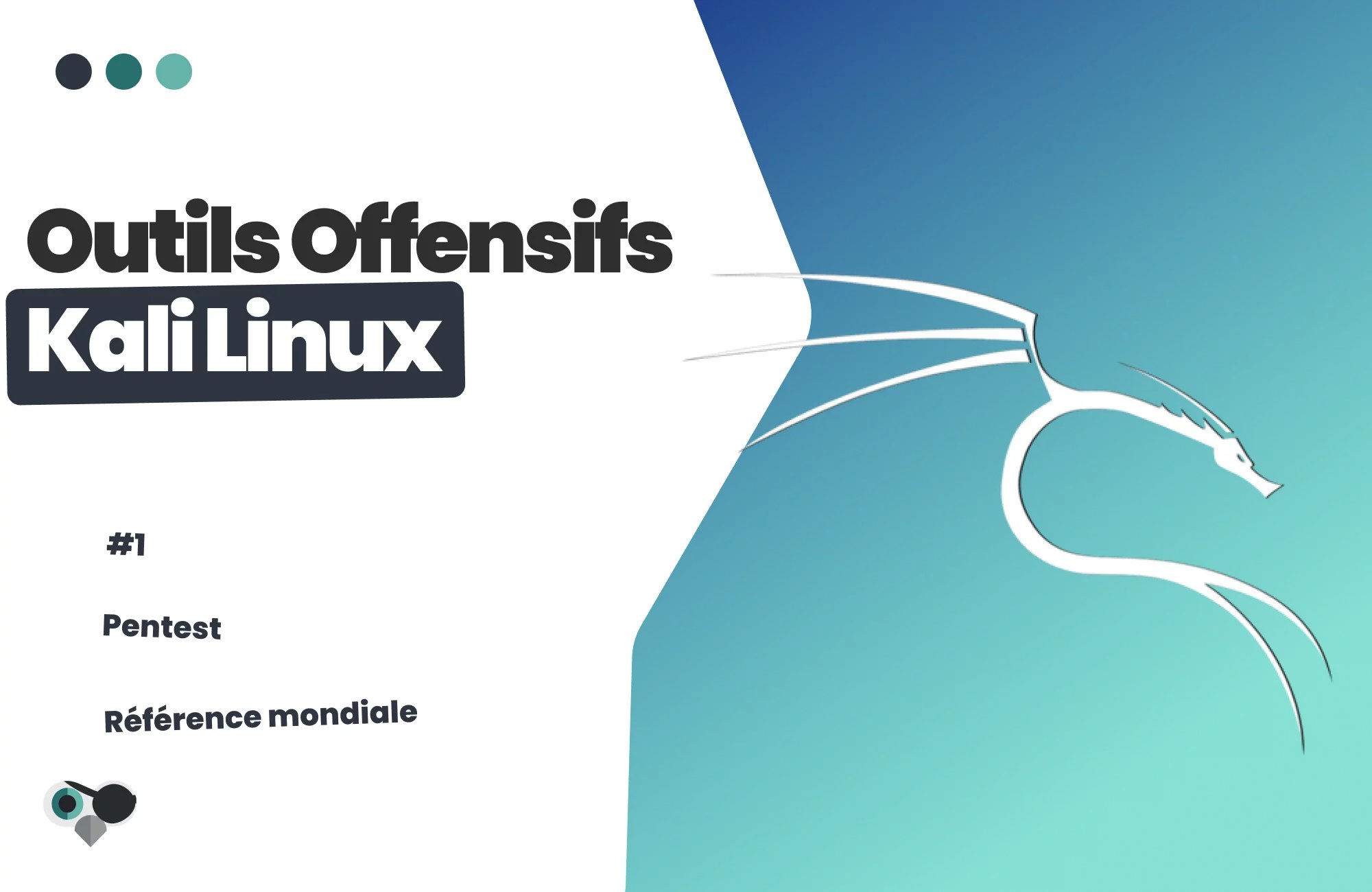 Bureau de la distribution Kali Linux avec ses outils de sécurité ouverts