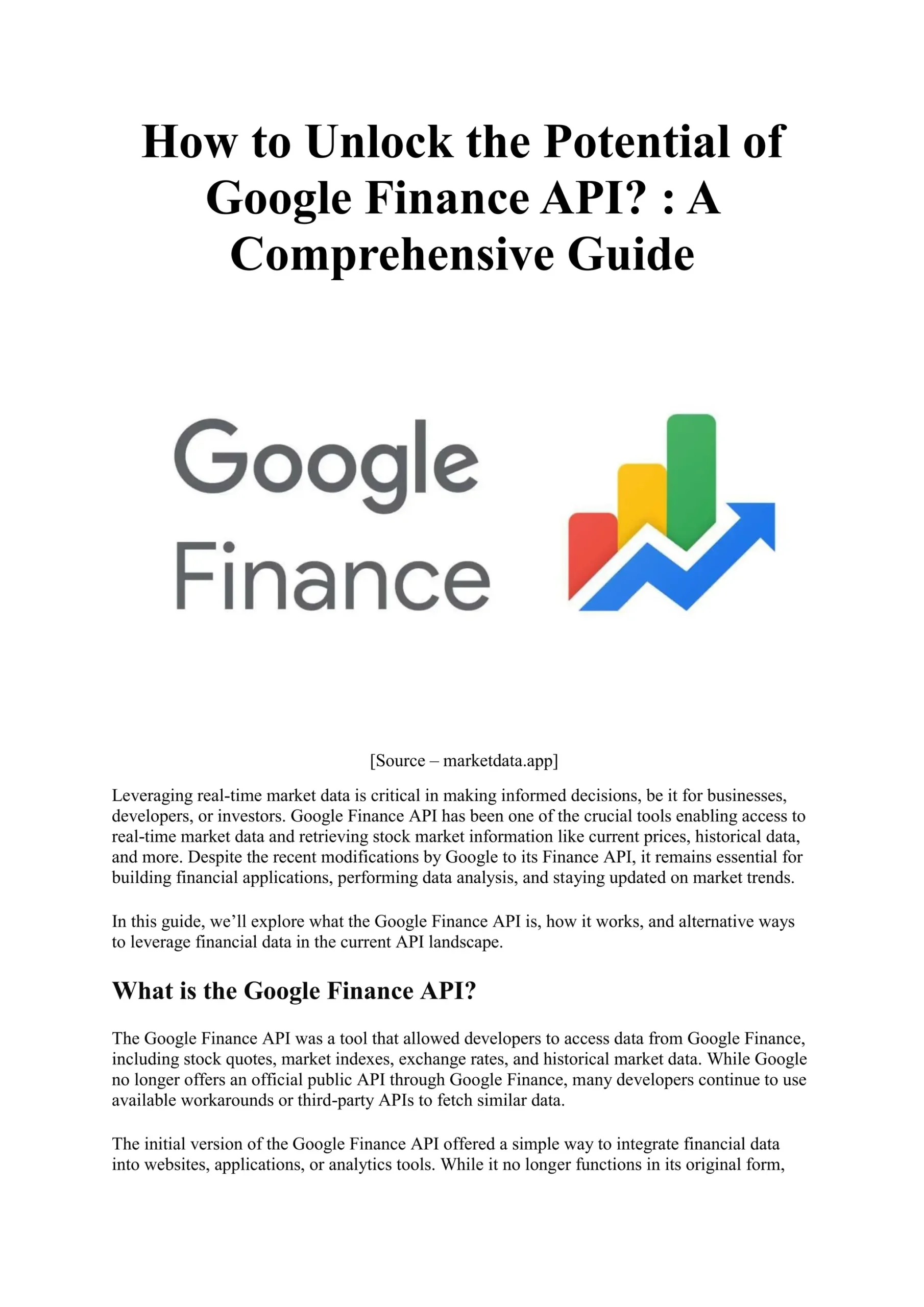 découvrez comment utiliser l'api google finance pour analyser les données financières et prendre des décisions éclairées grâce à des informations précises et en temps réel.